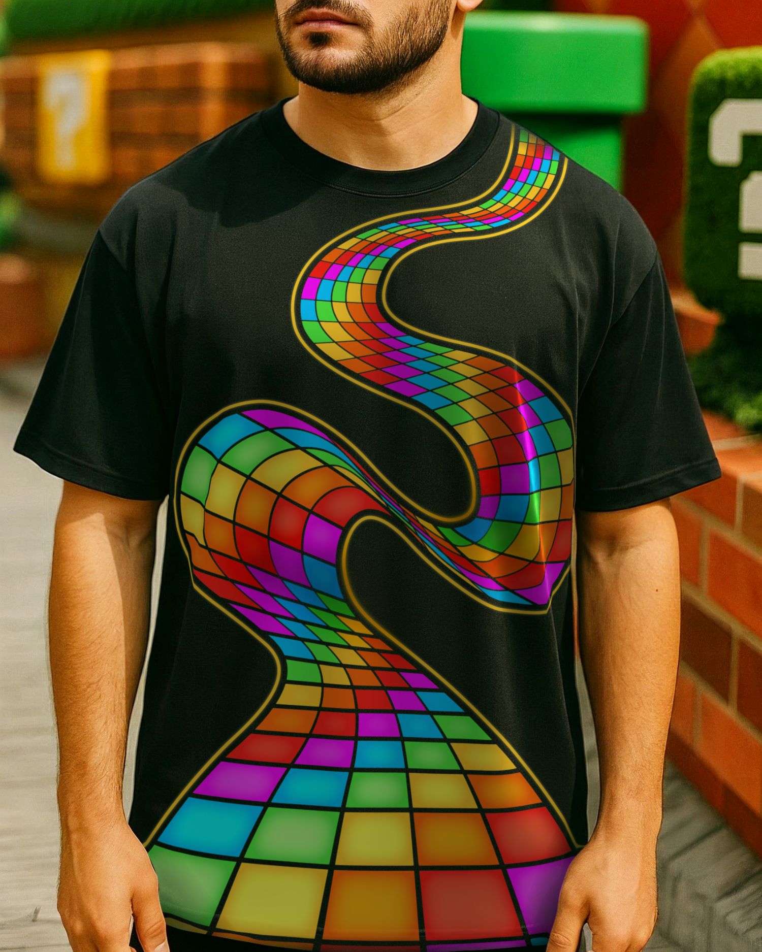 Rainbow Tiled Tee